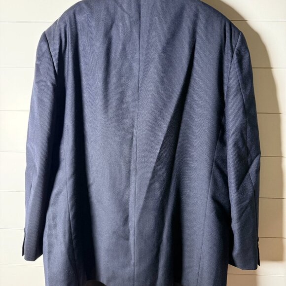 Vincenzo Le Collezion Navy Pin Stripe Cashmere & Wool Blazer L52 - Picture 7 of 11